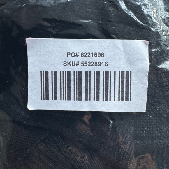 NWT Talbots Black V-Neck Chevron Knit 3/4 Sleeve Sweater Size Medium - Picture 4 of 6